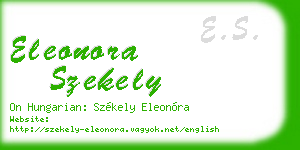 eleonora szekely business card
